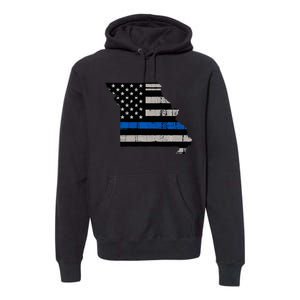 Support Law Enforcement Police Missouri Officer Blue Premium Hoodie