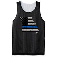 Support Law Enforcement Police Missouri Officer Blue Mesh Reversible Basketball Jersey Tank