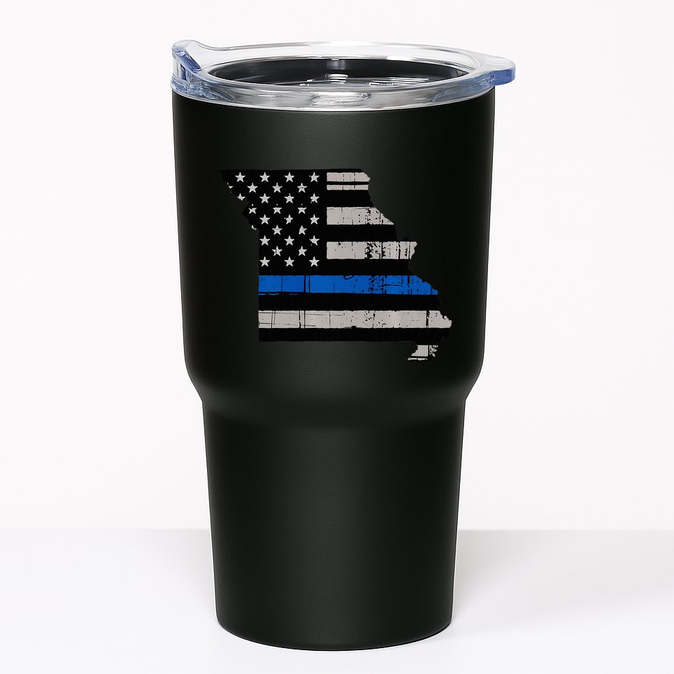 Support Law Enforcement Police Missouri Officer Blue Tumbler
