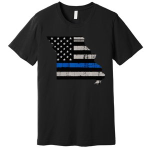 Support Law Enforcement Police Missouri Officer Blue Premium T-Shirt