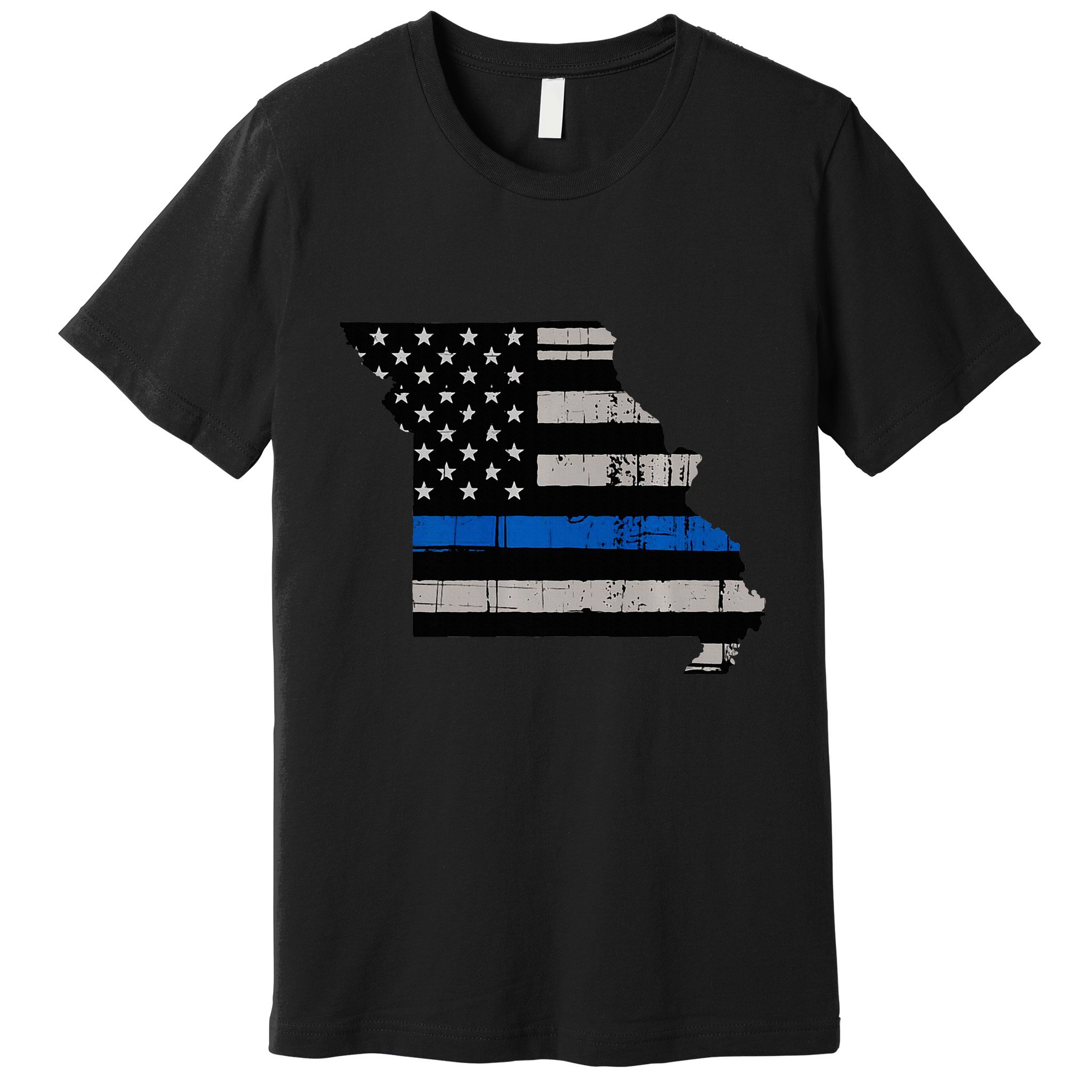 Support Law Enforcement Police Missouri Officer Blue Premium T-Shirt
