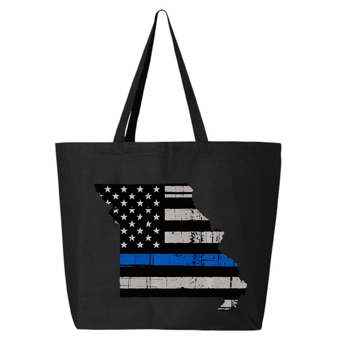 Support Law Enforcement Police Missouri Officer Blue 25L Jumbo Tote