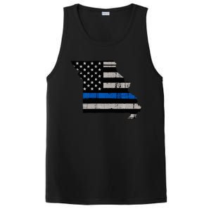 Support Law Enforcement Police Missouri Officer Blue PosiCharge Competitor Tank