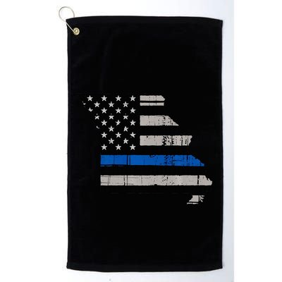 Support Law Enforcement Police Missouri Officer Blue Golf Towel
