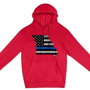 Support Law Enforcement Police Missouri Officer Blue Premium Pullover Hoodie