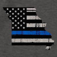 Support Law Enforcement Police Missouri Officer Blue Vector Backpack