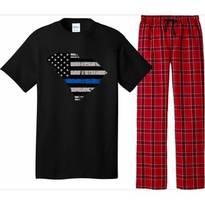 Support Law Enforcement South Carolina Police Officer Pajama Set