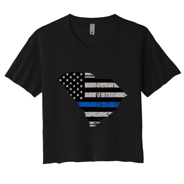 Support Law Enforcement South Carolina Police Officer Crop Top
