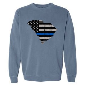 Support Law Enforcement South Carolina Police Officer Garment-Dyed Sweatshirt