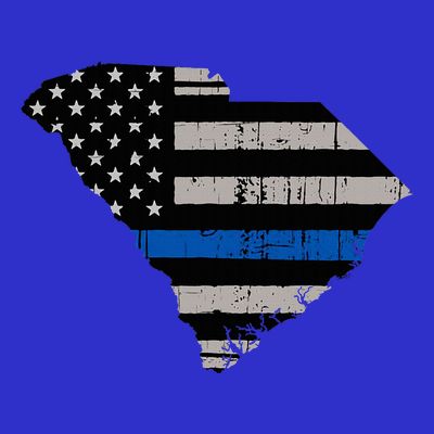 Support Law Enforcement South Carolina Police Officer T-Shirt