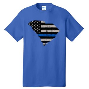 Support Law Enforcement South Carolina Police Officer Tall T-Shirt