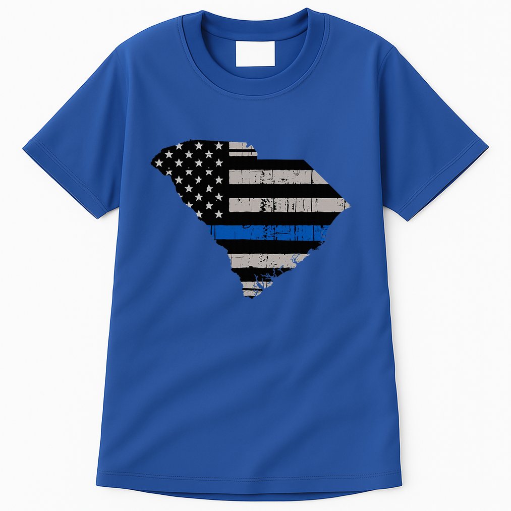 Support Law Enforcement South Carolina Police Officer Tall T-Shirt