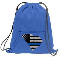 Support Law Enforcement South Carolina Police Officer Sweatshirt Cinch Pack Bag