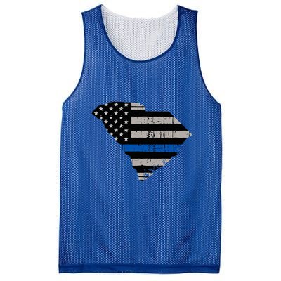 Support Law Enforcement South Carolina Police Officer Mesh Reversible Basketball Jersey Tank