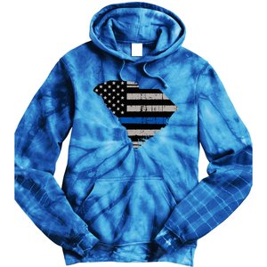 Support Law Enforcement South Carolina Police Officer Tie Dye Hoodie