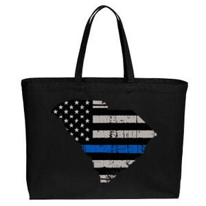 Support Law Enforcement South Carolina Police Officer Cotton Canvas Jumbo Tote