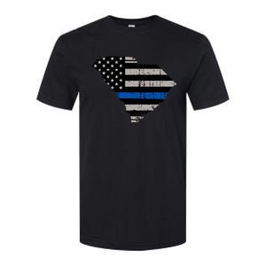 Support Law Enforcement South Carolina Police Officer Softstyle CVC T-Shirt