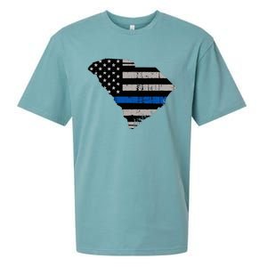 Support Law Enforcement South Carolina Police Officer Sueded Cloud Jersey T-Shirt