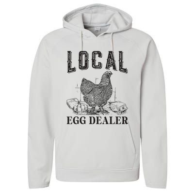 Support Local Egg Dealer Egg Supplier Performance Fleece Hoodie