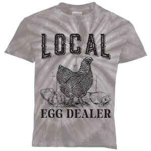 Support Local Egg Dealer Egg Supplier Kids Tie-Dye T-Shirt