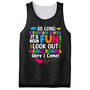 So Long Elementary School Look Out Middle School Here I Come Mesh Reversible Basketball Jersey Tank