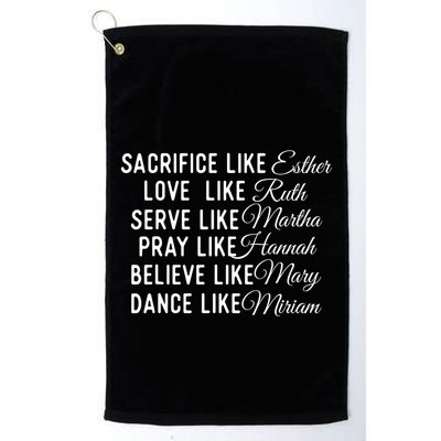 Sacrifice Like Esther Love Like Ruth Christian Faith Jesus Golf Towel