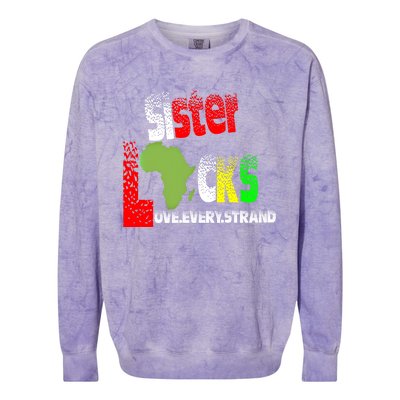 Sisterlocks Love Every Hair Strand Family Cool Gift Colorblast Crewneck Sweatshirt