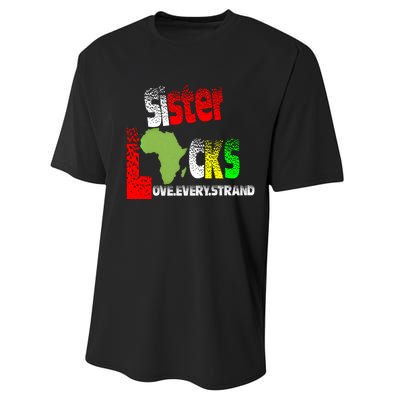 Sisterlocks Love Every Hair Strand Family Cool Gift Performance Sprint T-Shirt