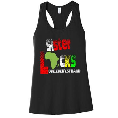 Sisterlocks Love Every Hair Strand Family Cool Gift Women's Racerback Tank