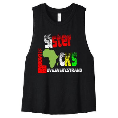 Sisterlocks Love Every Hair Strand Family Cool Gift Women's Racerback Cropped Tank