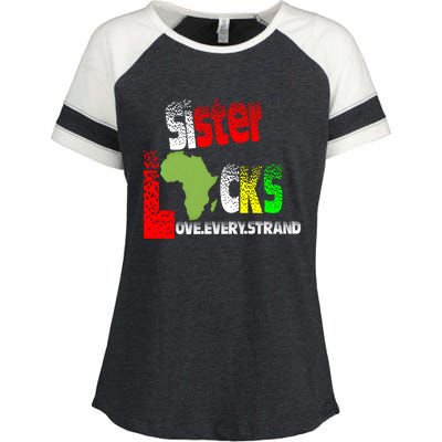 Sisterlocks Love Every Hair Strand Family Cool Gift Enza Ladies Jersey Colorblock Tee