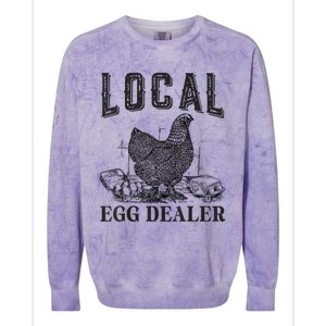 Support Local Egg Dealer Egg Supplier Colorblast Crewneck Sweatshirt