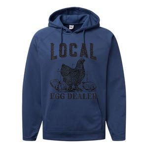 Support Local Egg Dealer Egg Supplier Performance Fleece Hoodie