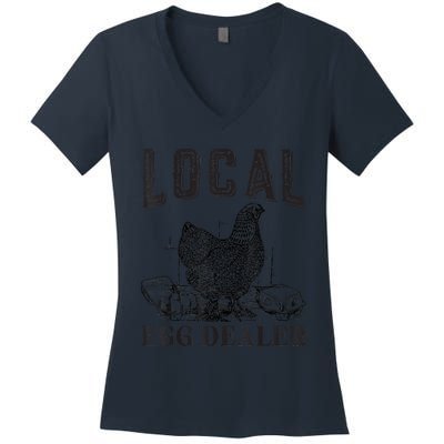 Support Local Egg Dealer Egg Supplier Women's V-Neck T-Shirt