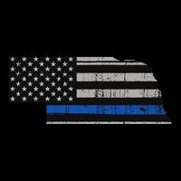 Support Law Enforcement Nebraska Police Officer Blue Impact Tech Backpack