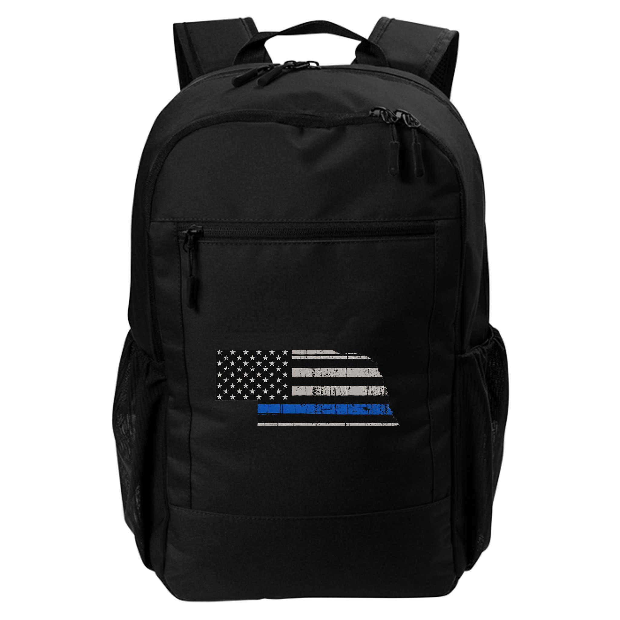 Support Law Enforcement Nebraska Police Officer Blue Backpack