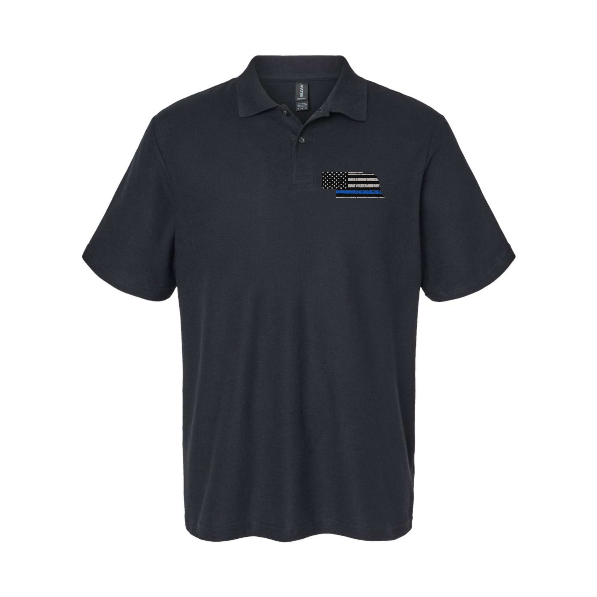 Support Law Enforcement Nebraska Police Officer Blue Polo