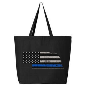 Support Law Enforcement Nebraska Police Officer Blue 25L Jumbo Tote