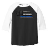 Support Law Enforcement Nebraska Police Officer Blue Toddler Fine Jersey T-Shirt