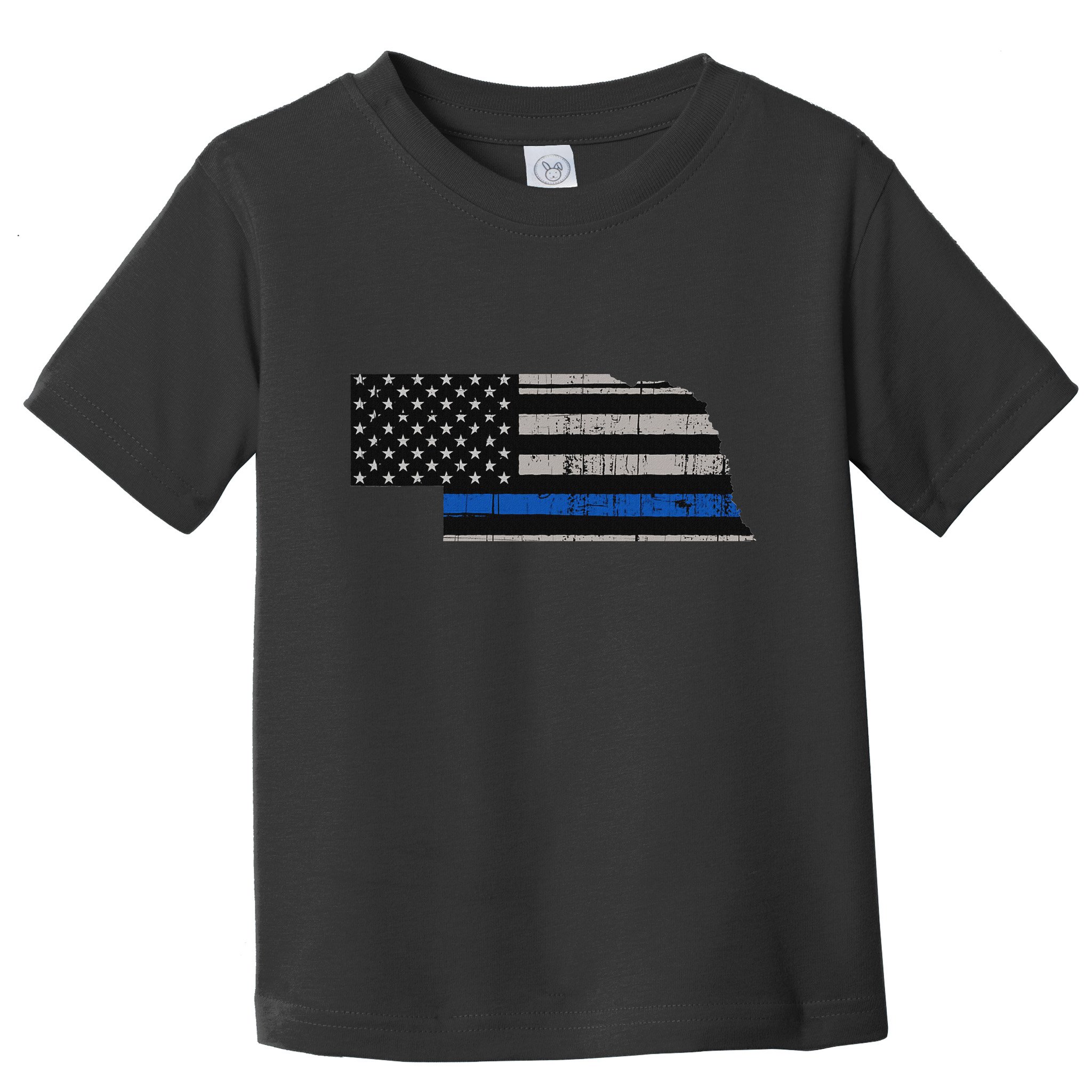 Support Law Enforcement Nebraska Police Officer Blue Toddler T-Shirt
