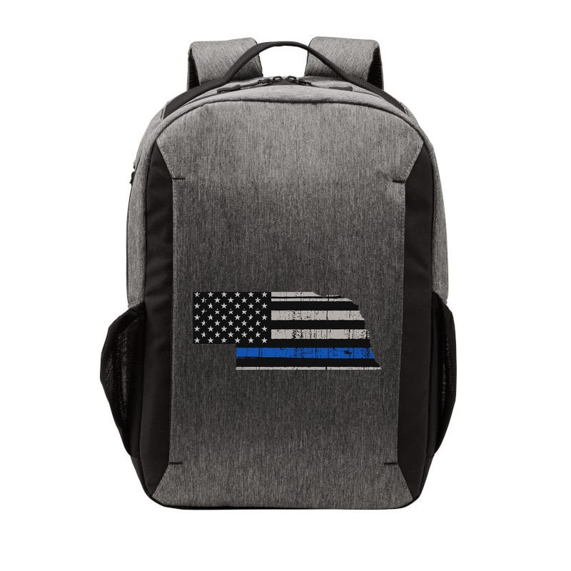 Support Law Enforcement Nebraska Police Officer Blue Vector Backpack
