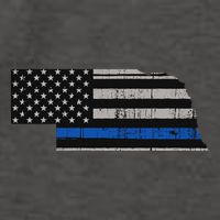 Support Law Enforcement Nebraska Police Officer Blue Vector Backpack