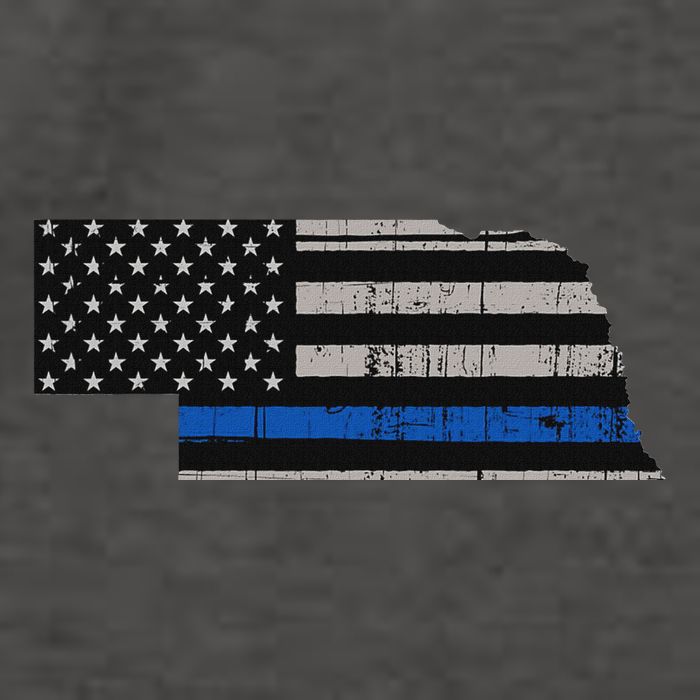Support Law Enforcement Nebraska Police Officer Blue Vector Backpack