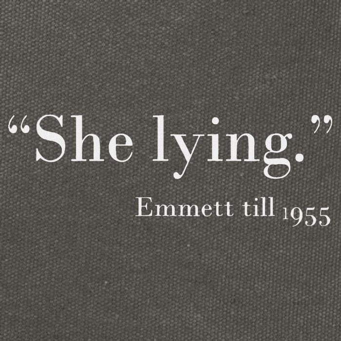 She Lying Emmett Till 1955 Cotton Canvas Backpack