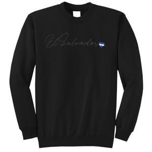 Simple Love El Salvadorian Flag Heart On El Salvador Sweatshirt