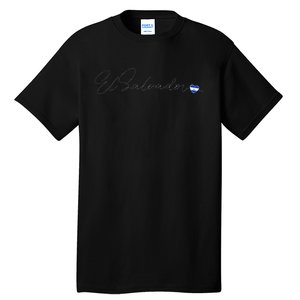 Simple Love El Salvadorian Flag Heart On El Salvador Tall T-Shirt