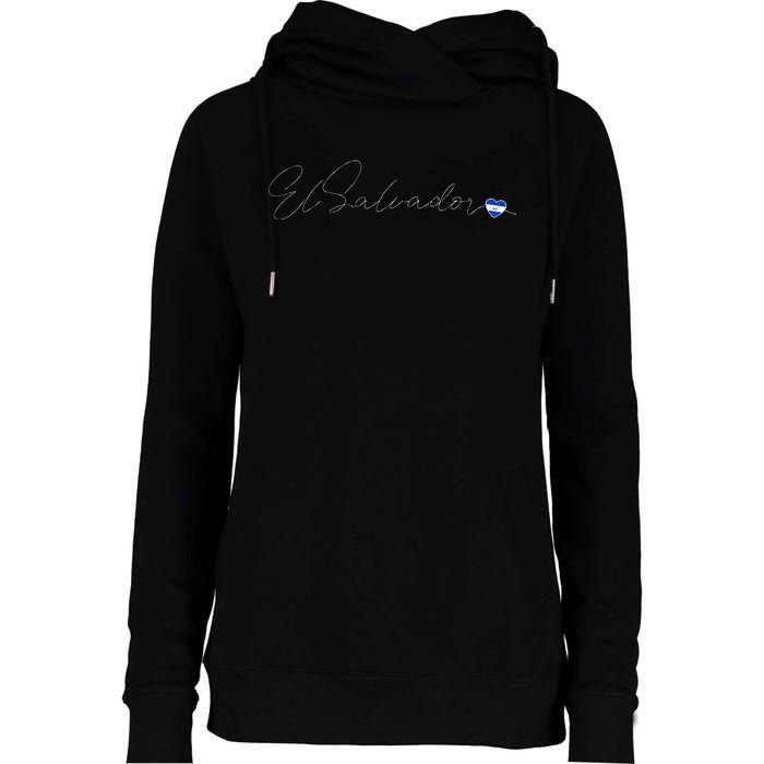 Simple Love El Salvadorian Flag Heart On El Salvador Womens Funnel Neck Pullover Hood