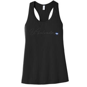 Simple Love El Salvadorian Flag Heart On El Salvador Women's Racerback Tank