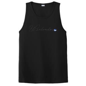 Simple Love El Salvadorian Flag Heart On El Salvador PosiCharge Competitor Tank