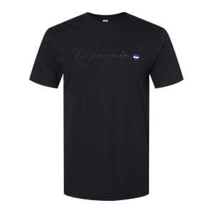 Simple Love El Salvadorian Flag Heart On El Salvador Softstyle CVC T-Shirt